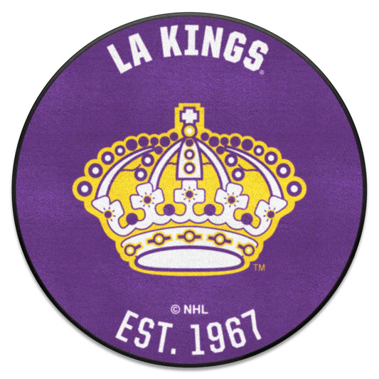 Retro NHL Los Angeles Kings Roundel Rug - 27in. Diameter - Los Angeles Kings