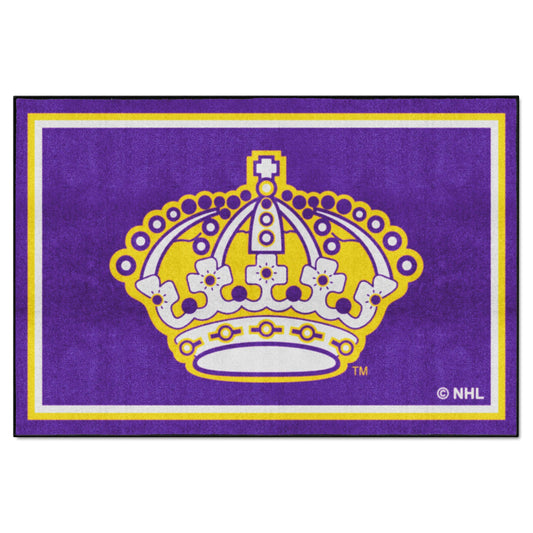 Retro NHL Los Angeles Kings 5ft. x 8 ft. Plush Area Rug - Los Angeles Kings