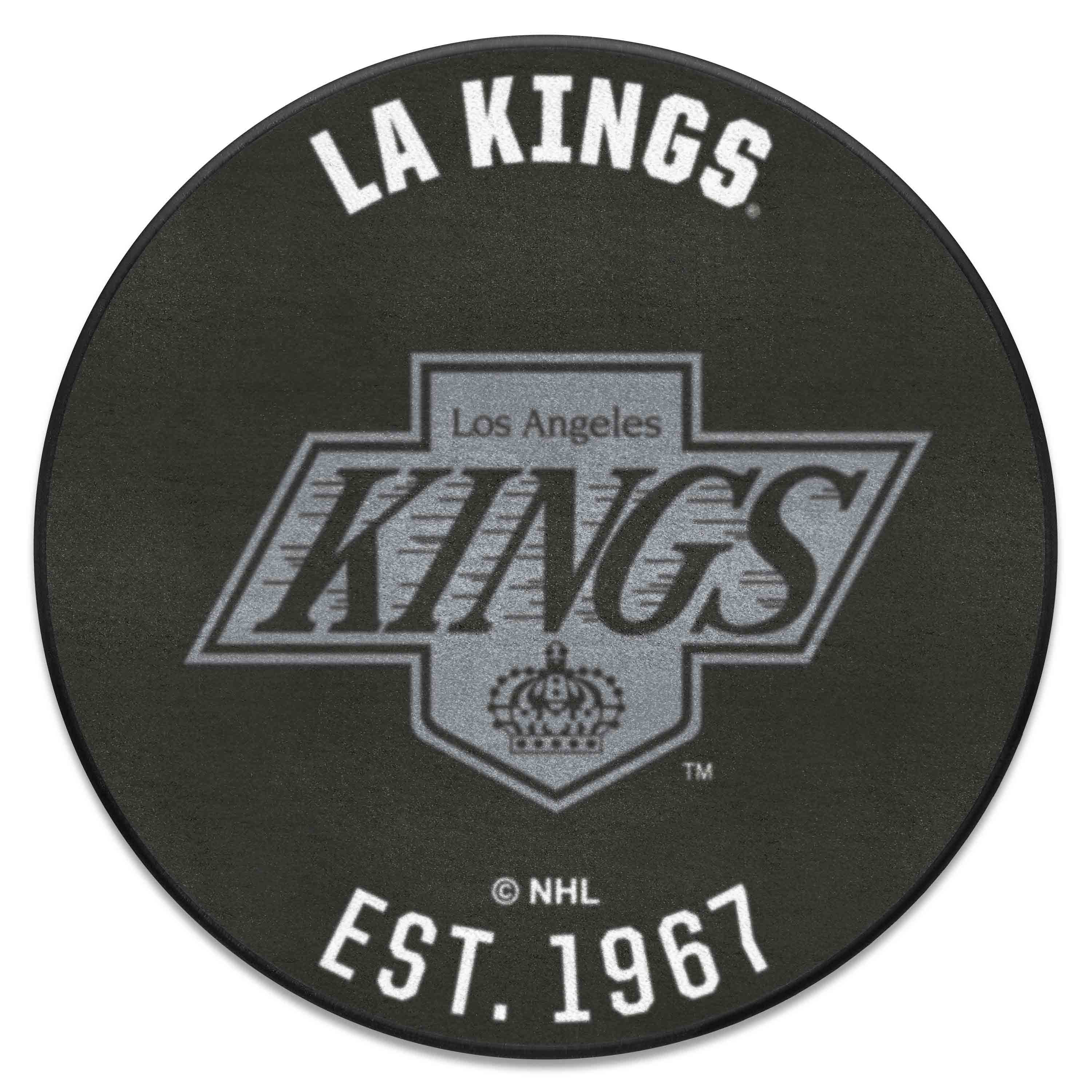 Retro NHL Los Angeles Kings Roundel Rug - 27in. Diameter - Los Angeles Kings