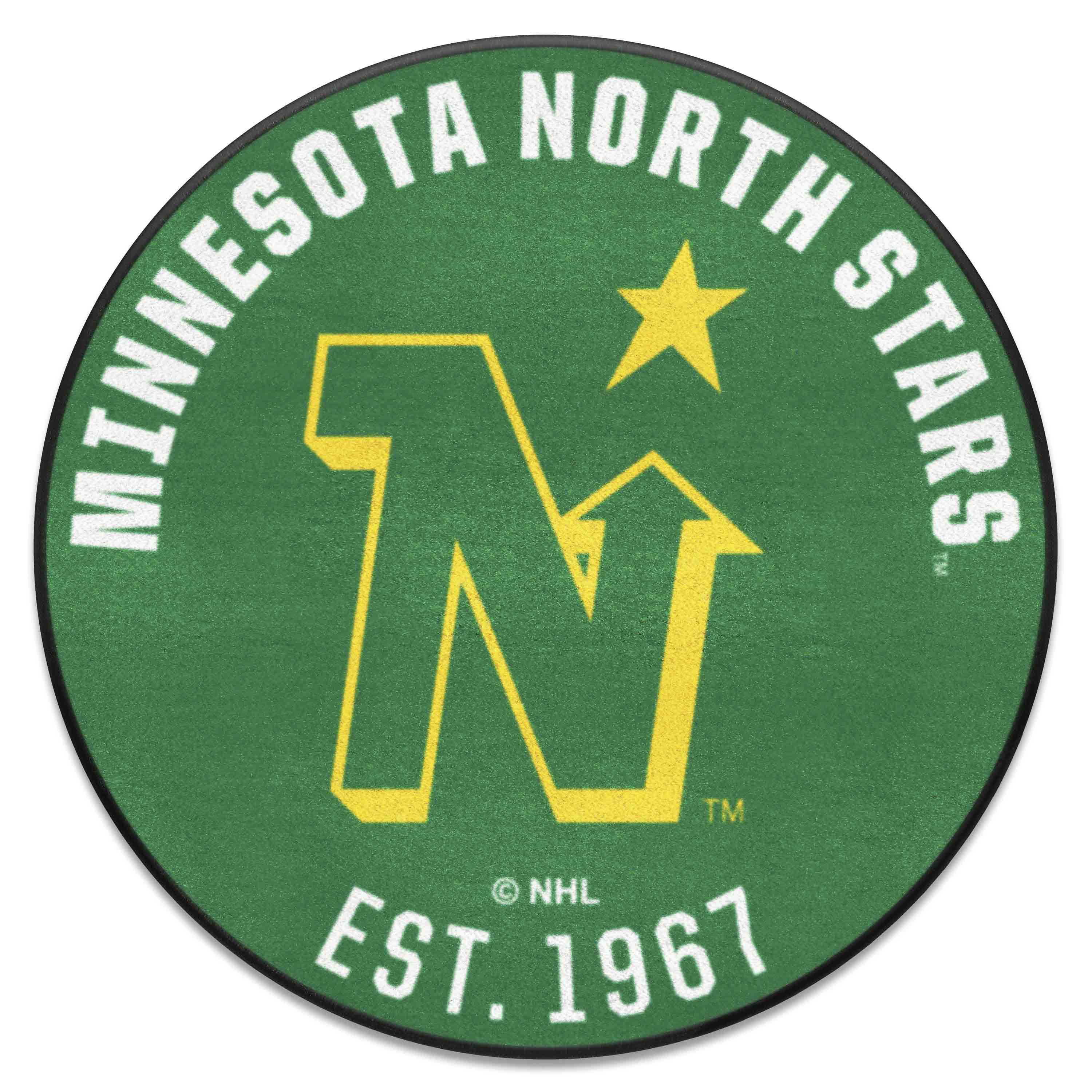 NHLRETRO Minnesota North Stars Roundel Rug - 27in. Diameter - Minnesota North Stars