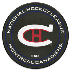 NHLRETRO Montreal Canadiens Hockey Puck Rug - 27in. Diameter - Montreal Canadiens