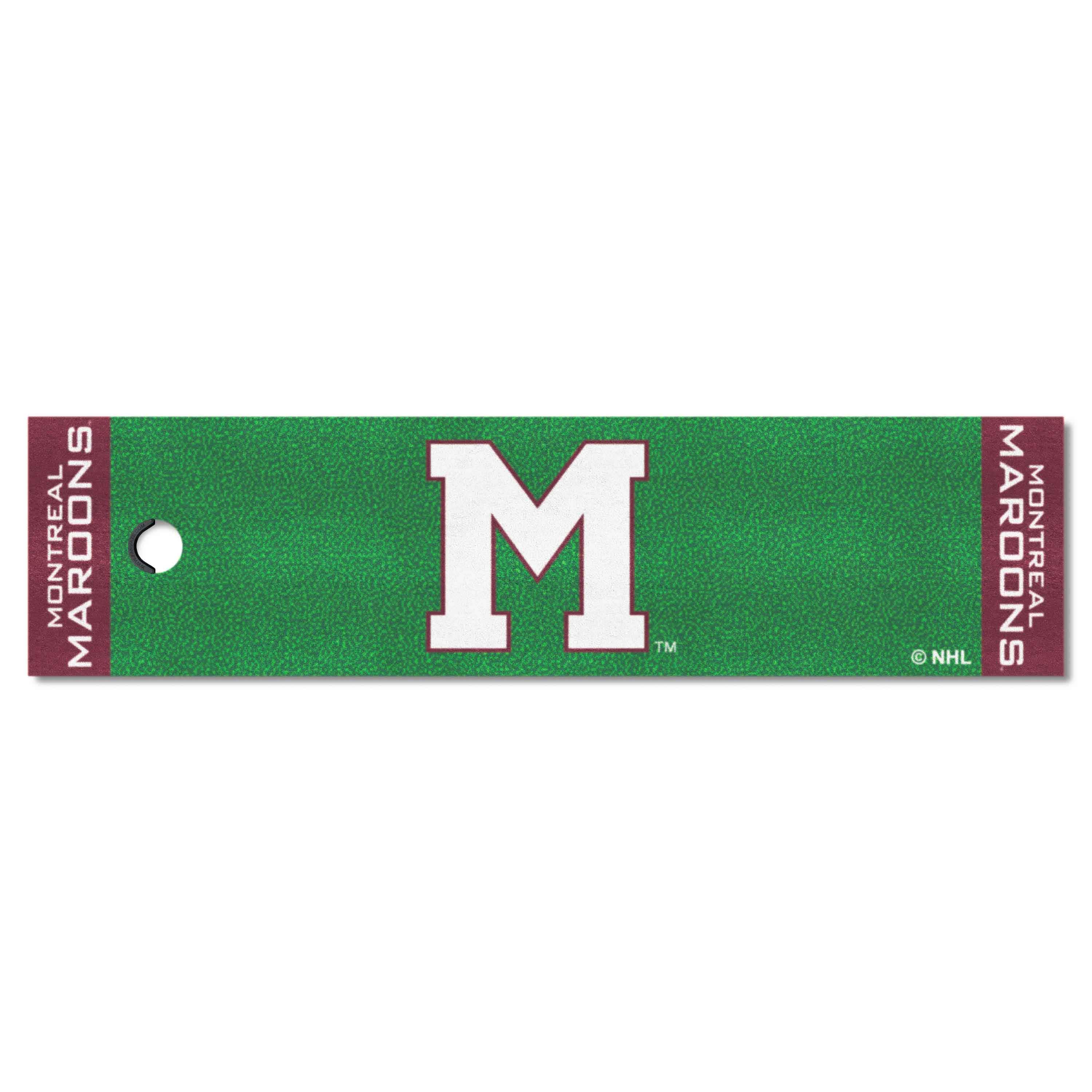 NHLRETRO Montreal Maroons Putting Green Mat - 1.5ft. x 6ft. - Montreal Maroons