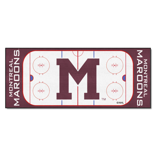 NHLRETRO Montreal Maroons Rink Runner - 30in. x 72in. - Montreal Maroons