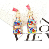 Champagne Bottle Drop Earrings - Trendsi - Flyclothing LLC