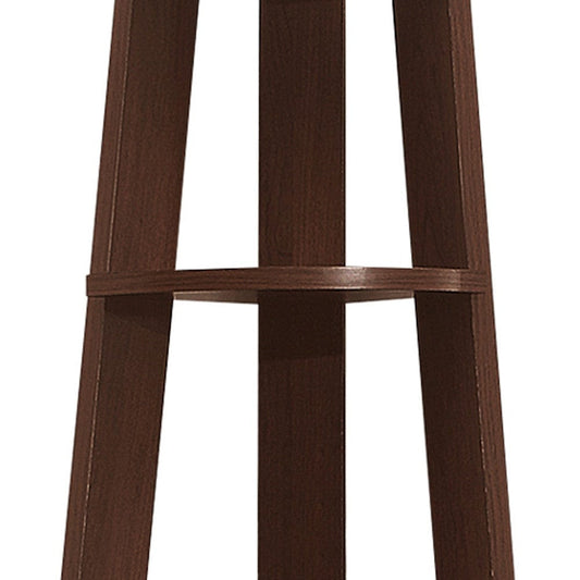 71" Brown Wood Corner Bookcase - Homeroots
