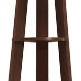 71" Brown Wood Corner Bookcase - Homeroots