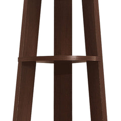 71" Brown Wood Corner Bookcase - Homeroots