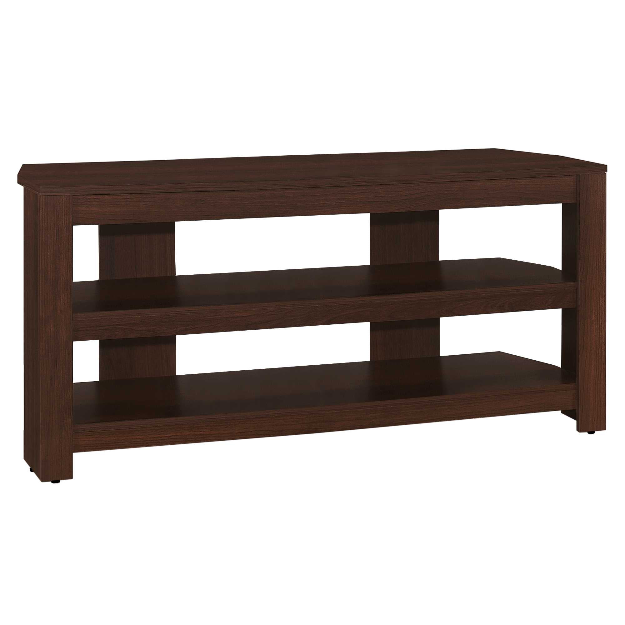 42" Dark Brown Open shelving TV Stand - Homeroots