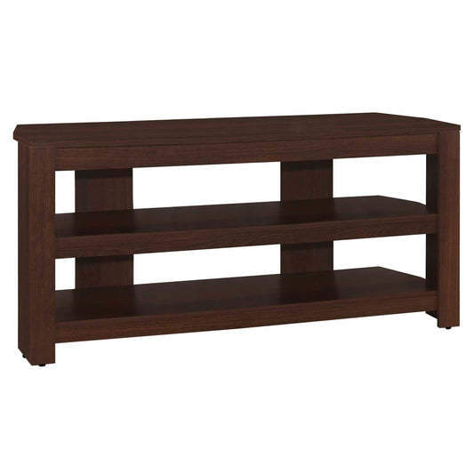 42" Dark Brown Open shelving TV Stand - Homeroots