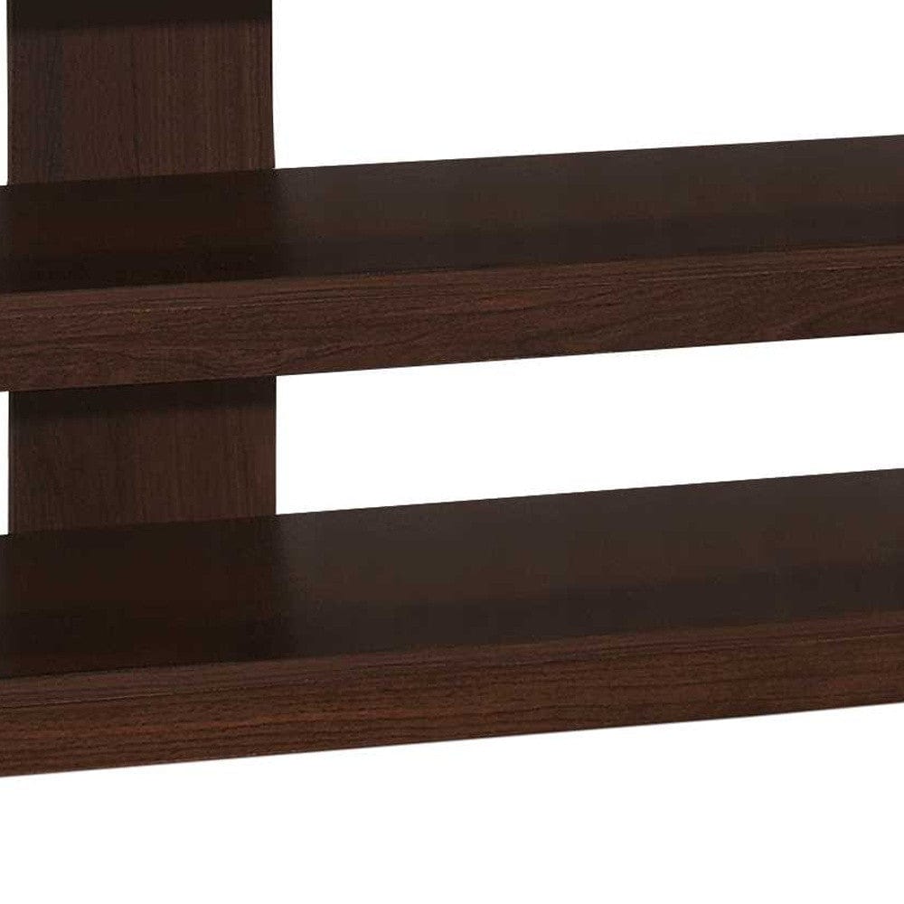 42" Dark Brown Open shelving TV Stand - Homeroots