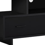 47" Gray and Black Open Shelving TV Stand - Homeroots