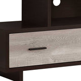 47" Wood Brown Cabinet Enclosed Storage TV Stand - Homeroots