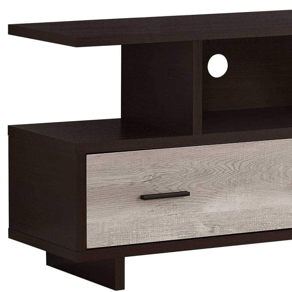 47" Wood Brown Cabinet Enclosed Storage TV Stand - Homeroots - Flyclothing LLC