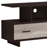 47" Wood Brown Cabinet Enclosed Storage TV Stand - Homeroots