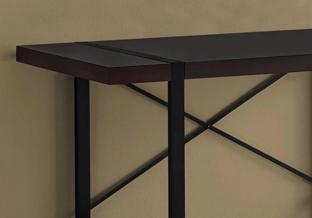 24" Dark Brown and Black Computer Desk - Homeroots - Flyclothing LLC