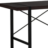 24" Dark Brown and Black Computer Desk - Homeroots