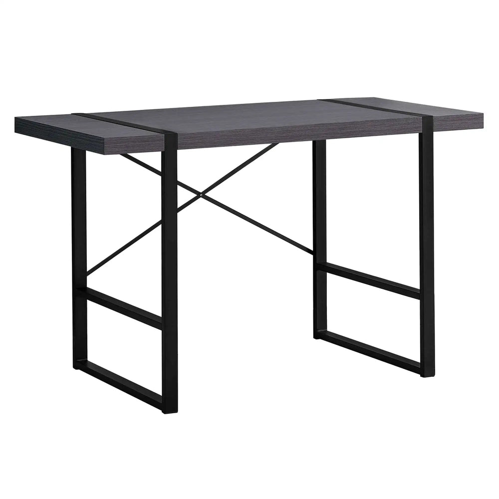 24" Gray and Black Computer Desk - Homeroots - Flyclothing LLC