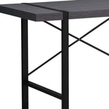 24" Gray and Black Computer Desk - Homeroots