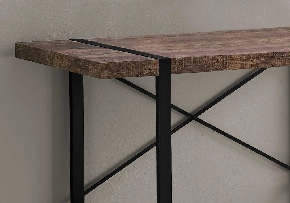 24" Brown and Black Computer Desk - Homeroots - Flyclothing LLC