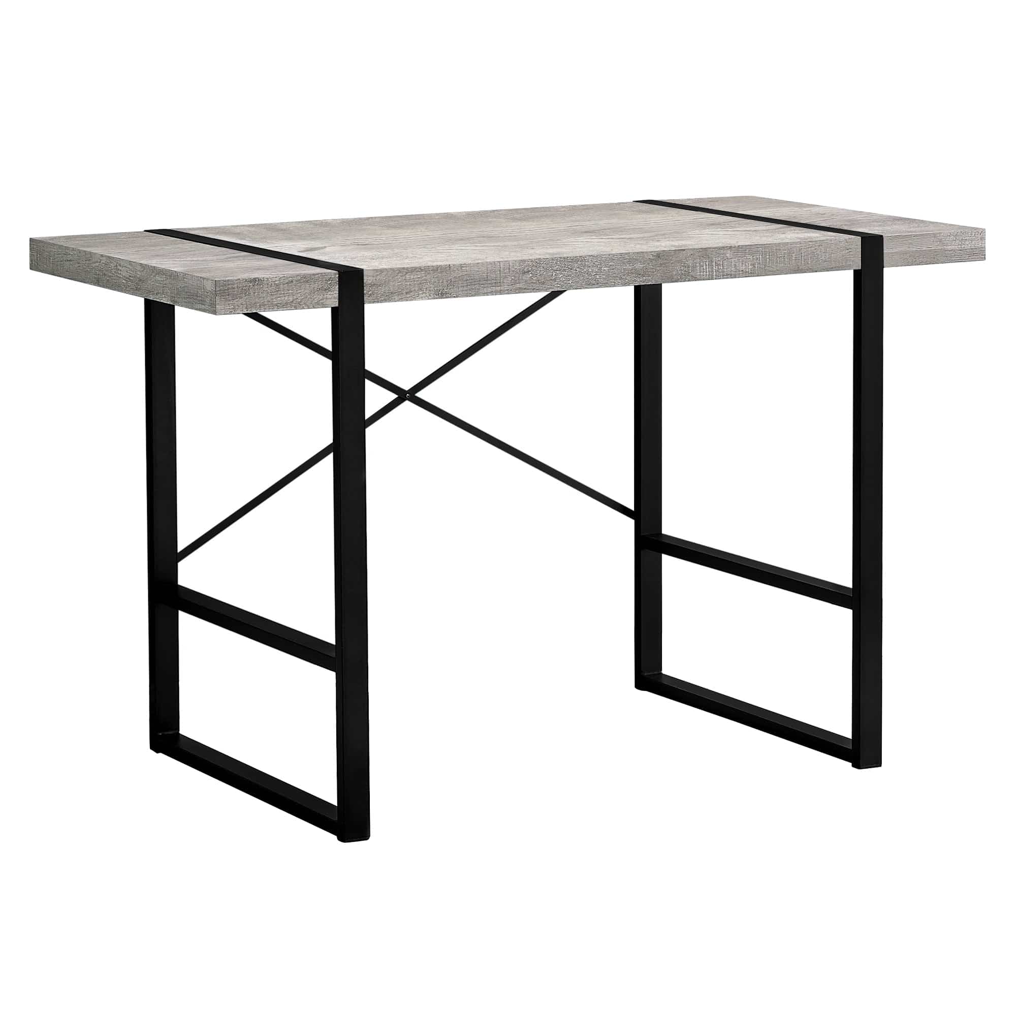 24" Gray and Black Computer Desk - Homeroots - Flyclothing LLC