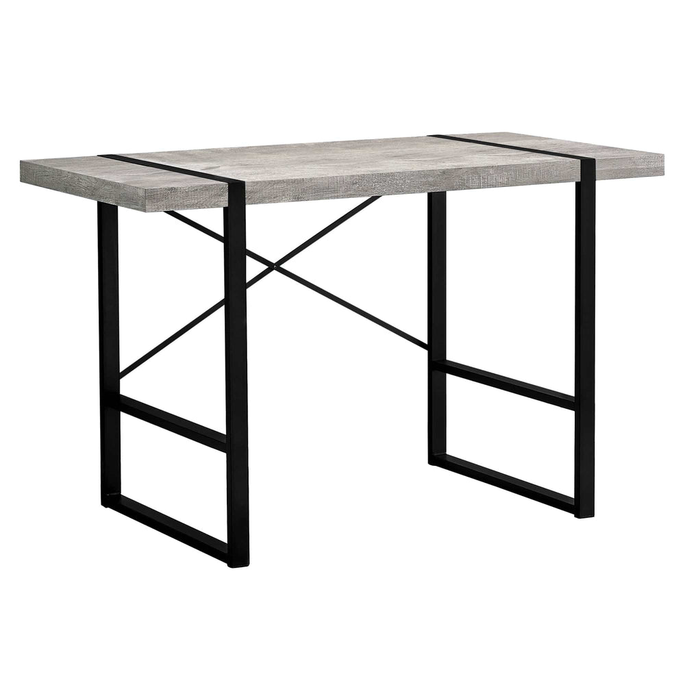 24" Gray and Black Computer Desk - Homeroots - Flyclothing LLC