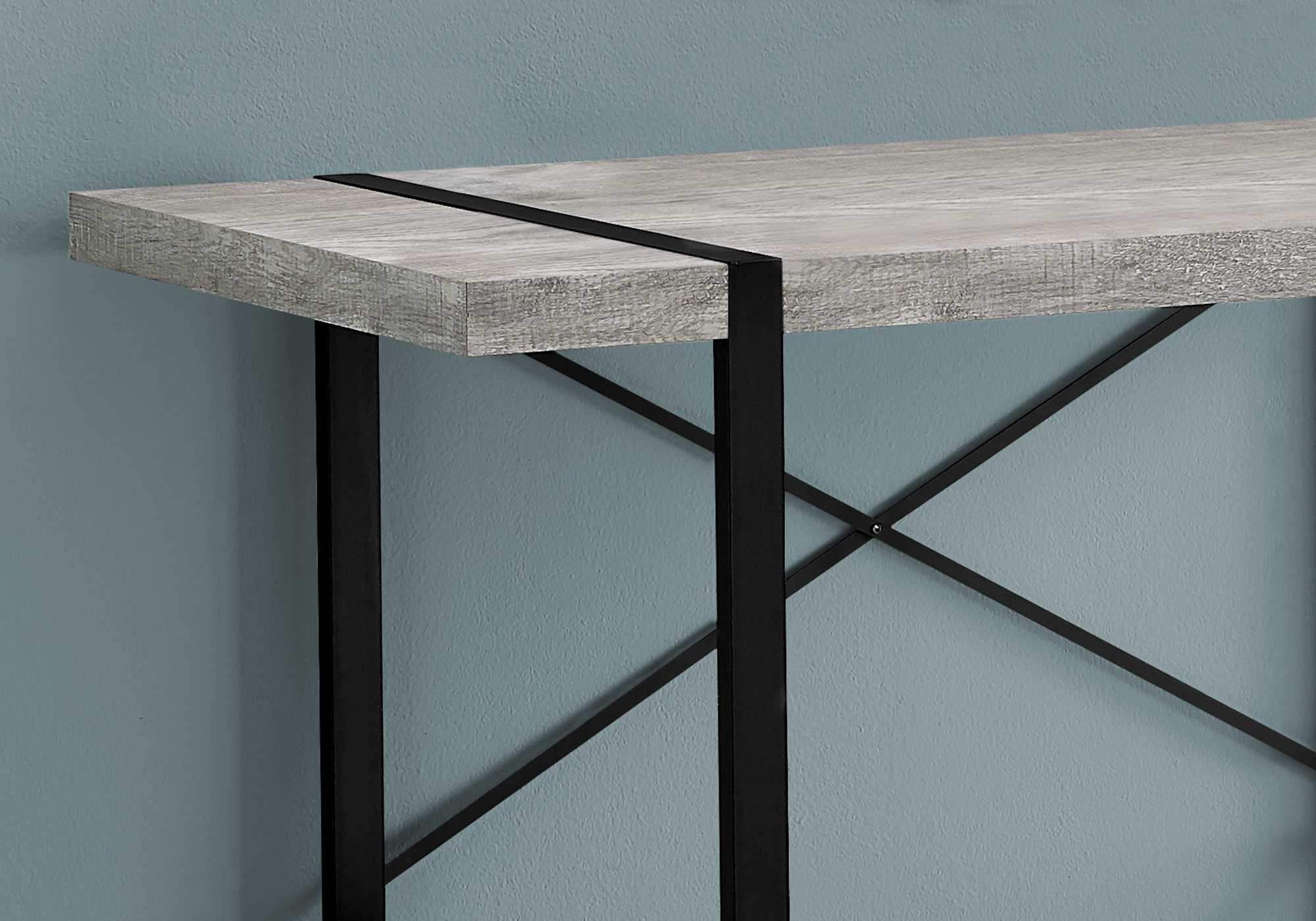 24" Gray and Black Computer Desk - Homeroots - Flyclothing LLC