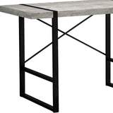 24" Gray and Black Computer Desk - Homeroots