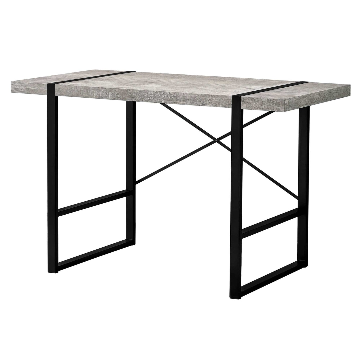 24" Gray and Black Computer Desk - Homeroots - Flyclothing LLC