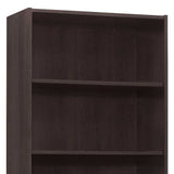 71" Cappuccino Wood Adjustable Bookcase - Homeroots