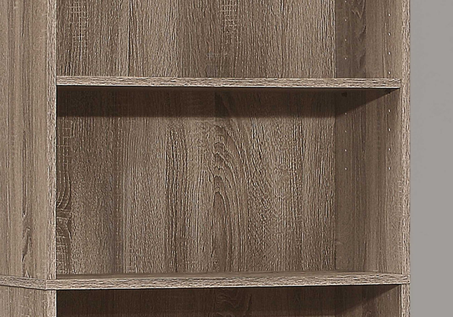 71" Taupe Wood Adjustable Bookcase - Homeroots - Flyclothing LLC
