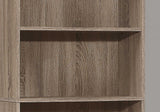 71" Taupe Wood Adjustable Bookcase - Homeroots - Flyclothing LLC