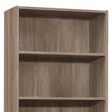 71" Taupe Wood Adjustable Bookcase - Homeroots