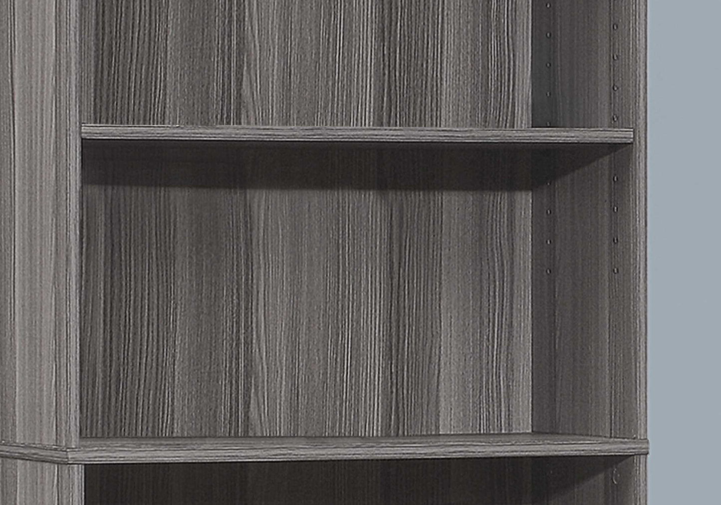 71" Gray Wood Adjustable Bookcase - Homeroots - Flyclothing LLC