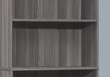 71" Gray Wood Adjustable Bookcase - Homeroots