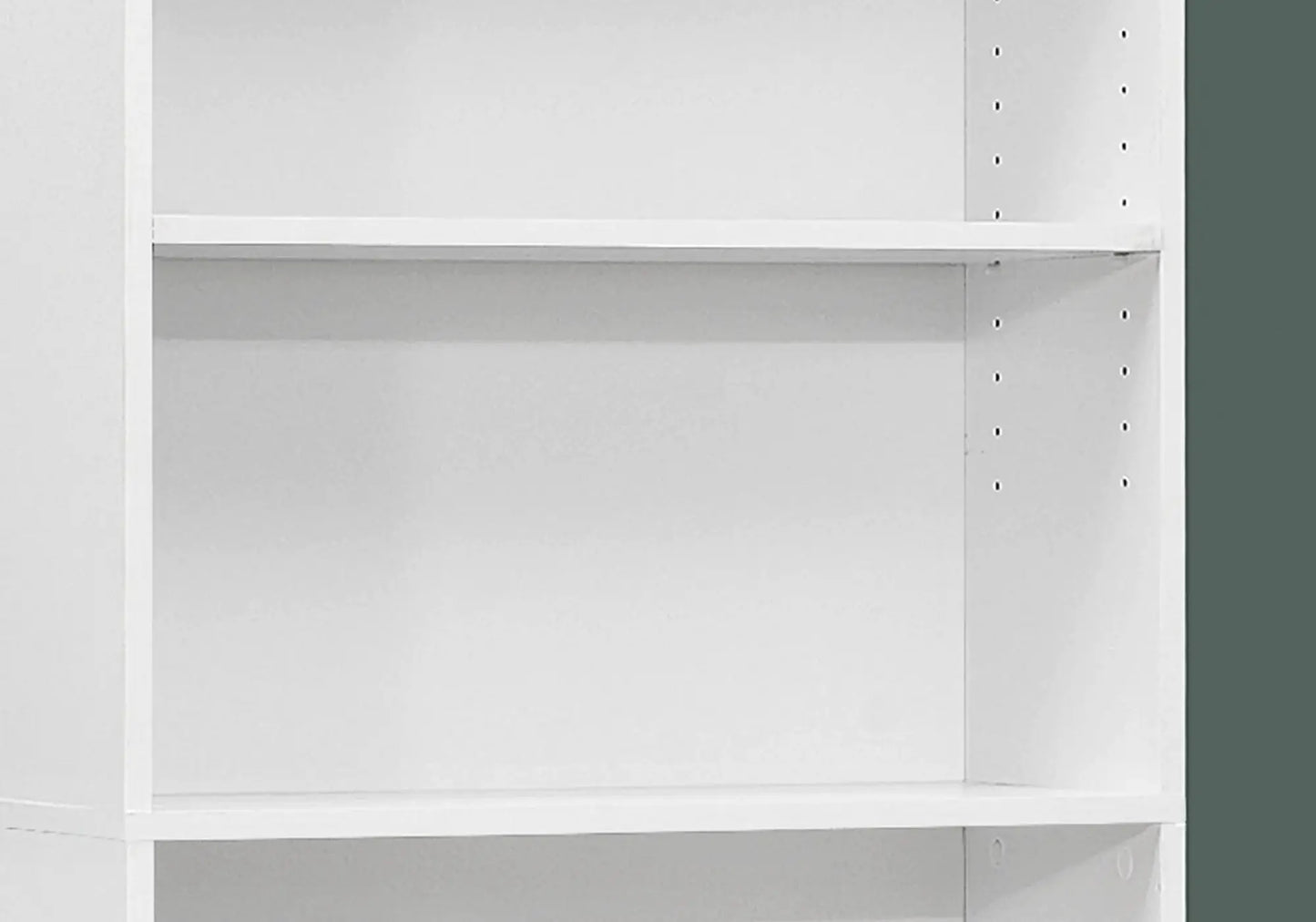 71" White Wood Adjustable Bookcase - Homeroots - Flyclothing LLC