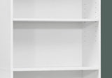 71" White Wood Adjustable Bookcase - Homeroots - Flyclothing LLC