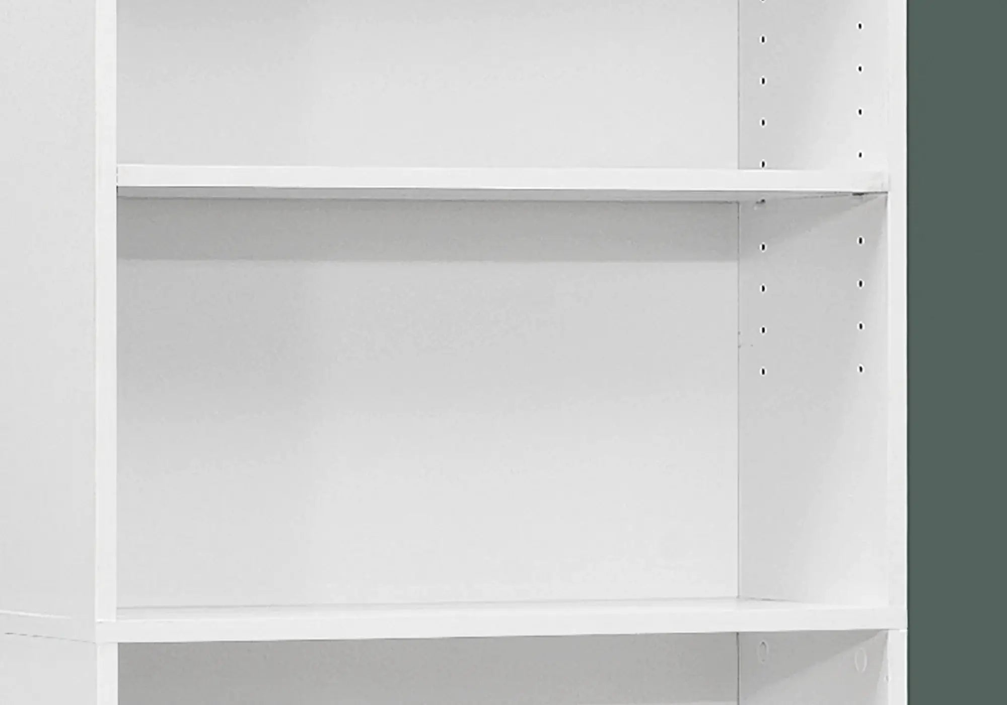 71" White Wood Adjustable Bookcase - Homeroots - Flyclothing LLC