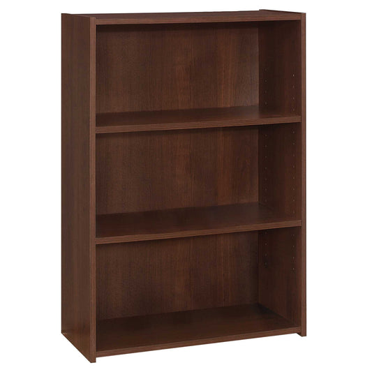 36" Brown Wood Adjustable Bookcase - Homeroots