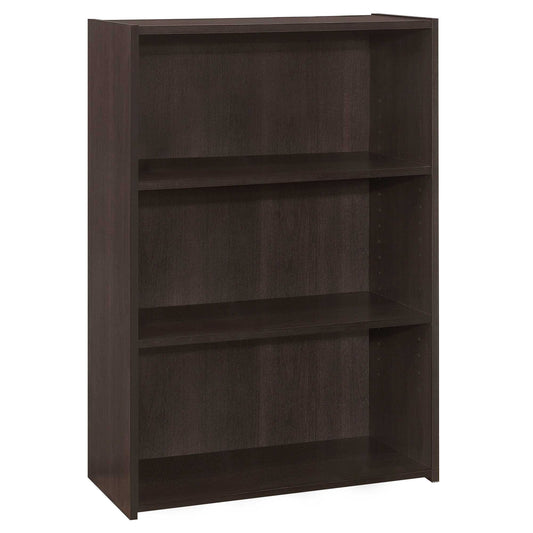 36" Brown Wood Adjustable Bookcase - Homeroots