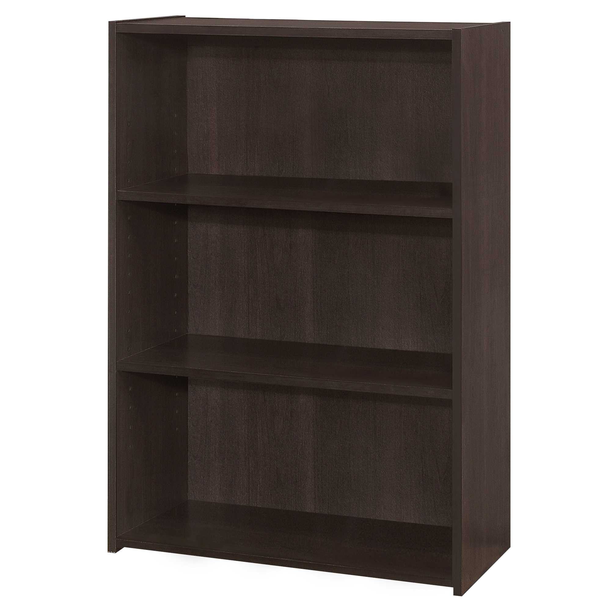 36" Brown Wood Adjustable Bookcase - Homeroots
