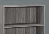 36" Gray Wood Adjustable Bookcase - Homeroots