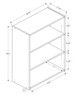 36" Gray Wood Adjustable Bookcase - Homeroots - Flyclothing LLC