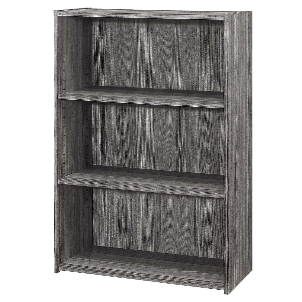 36" Gray Wood Adjustable Bookcase - Homeroots - Flyclothing LLC
