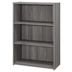 36" Gray Wood Adjustable Bookcase - Homeroots