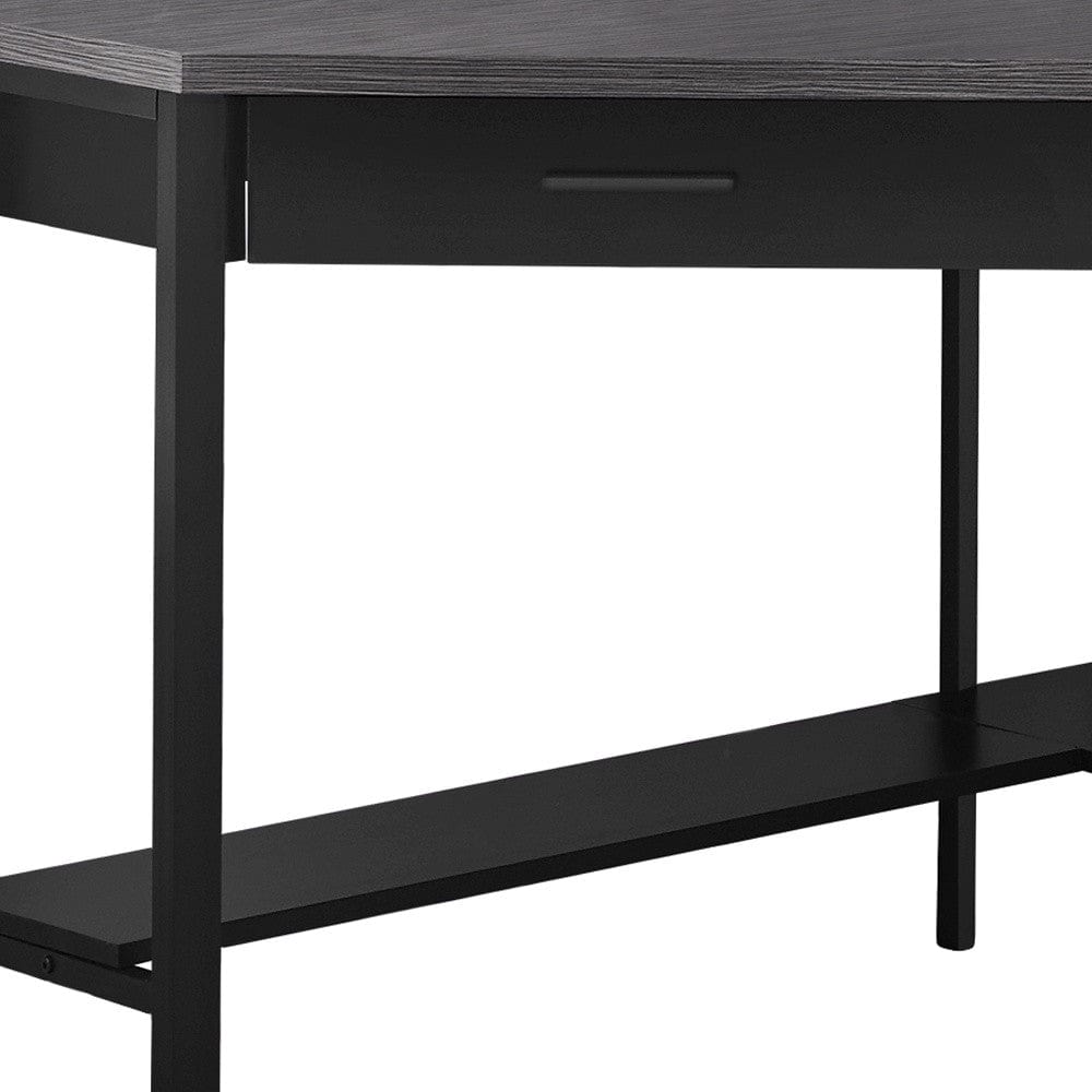 42" Gray and Black Corner - Homeroots - Flyclothing LLC
