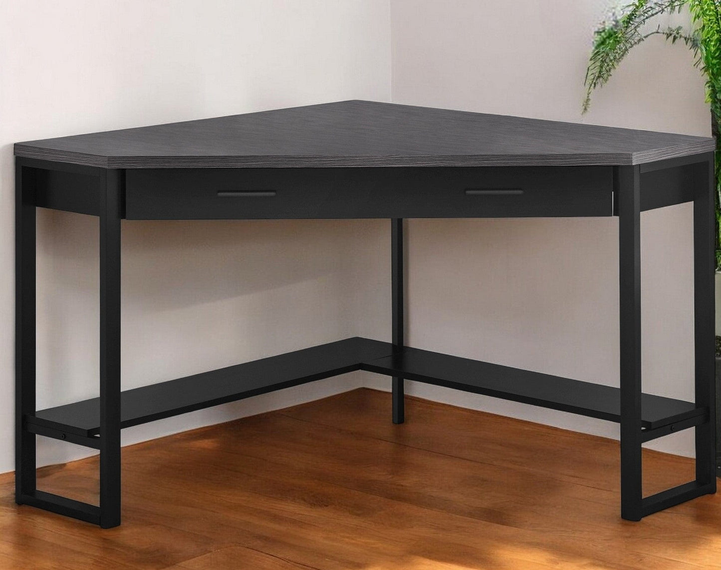 42" Gray and Black Corner - Homeroots - Flyclothing LLC