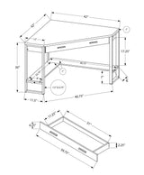 42" Brown and Black Corner Computer Desk - Homeroots - Flyclothing LLC