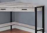 42" Gray and Black Corner Computer Desk - Homeroots - Flyclothing LLC