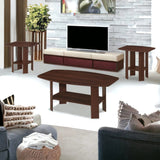 Set of Three 36" Dark Brown Coffee Table With Shelf - Homeroots - Flyclothing LLC