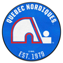 NHLRETRO Quebec Nordiques Roundel Rug - 27in. Diameter - Quebec Nordiques